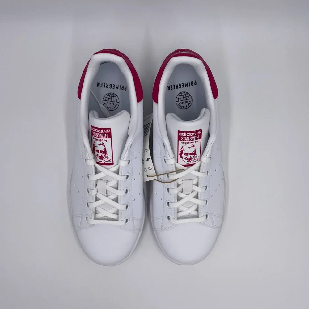 adidas Stan Smith White / Pink Womens Shoes - Picture 5 of 8